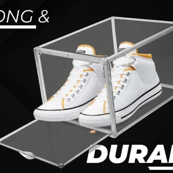 Pure Aesthetics: Acrylic Clear Shoe Boxes for Up to Size 13 (Front Opening) - Picture 8 of 9